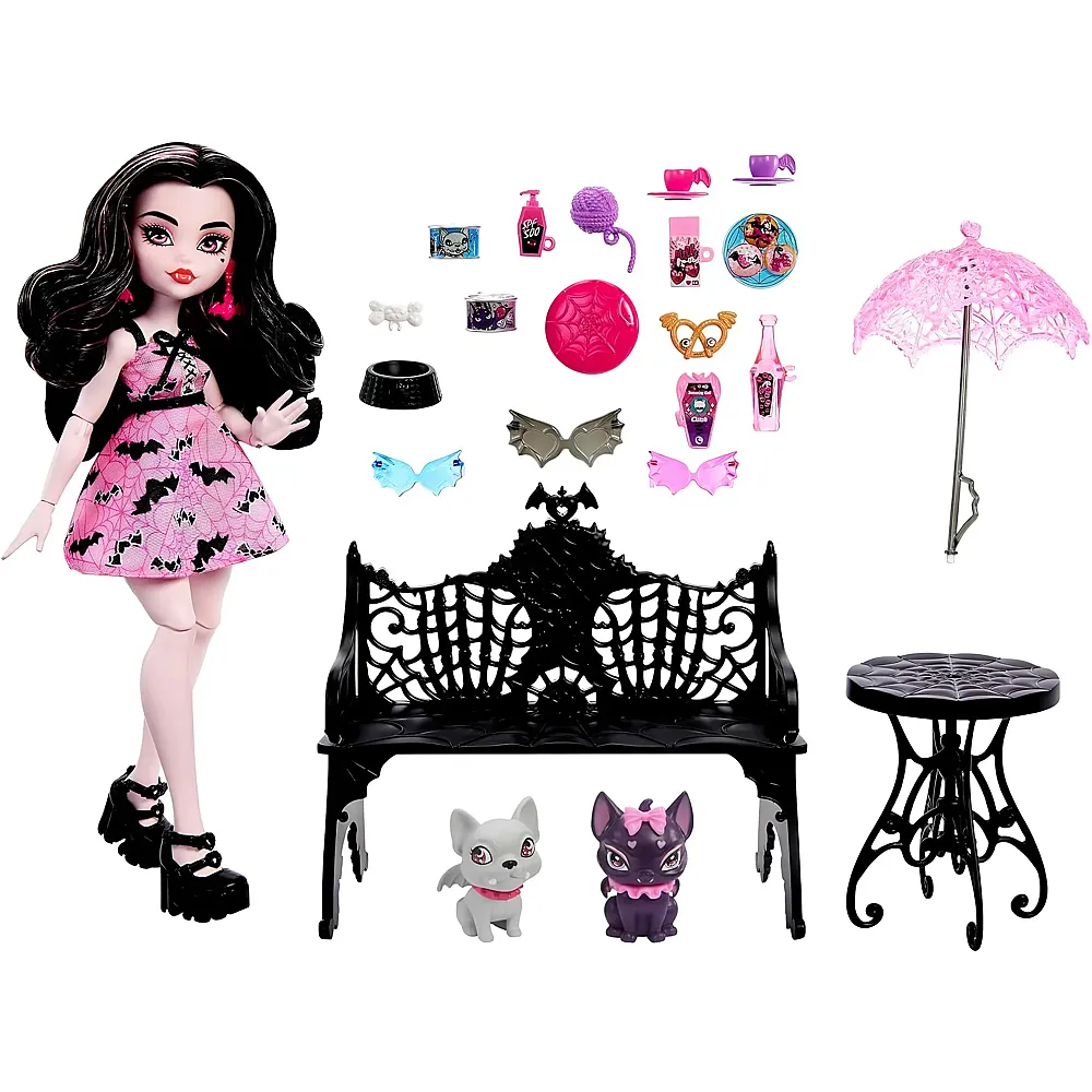 Mattel Monster High Draculaura Bite in the Park Spielset - Modepuppen