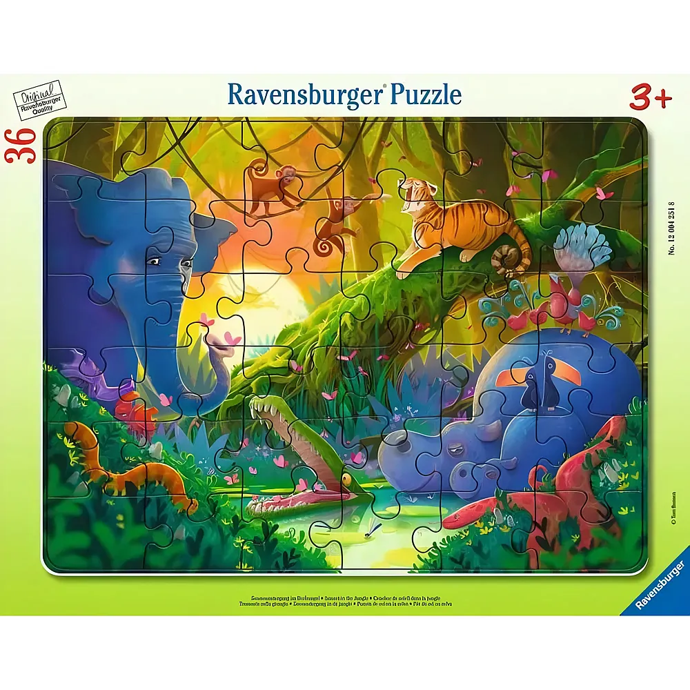 Ravensburger Puzzle Sonnenuntergang im Dschungel - 30 Teile