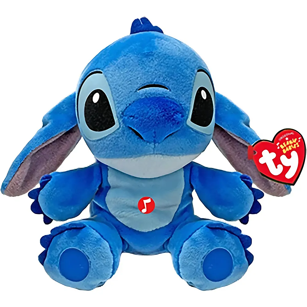 meinspielzeug - Ty Beanie Babies Stitch mit Sound 15cm Lilo & Stitch | Lizenzfiguren Pl�sch