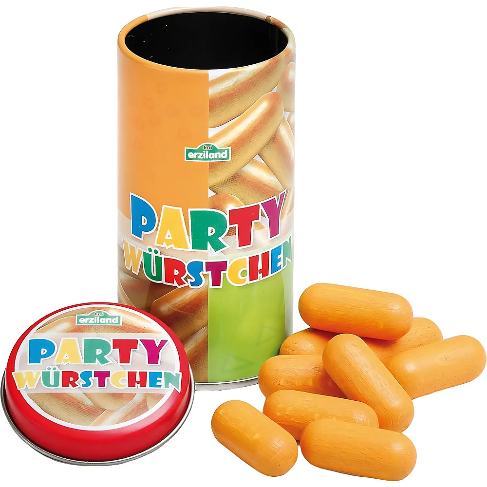 Erzi Party W�rstchen aus Holz in der Dose | Lebensmittel