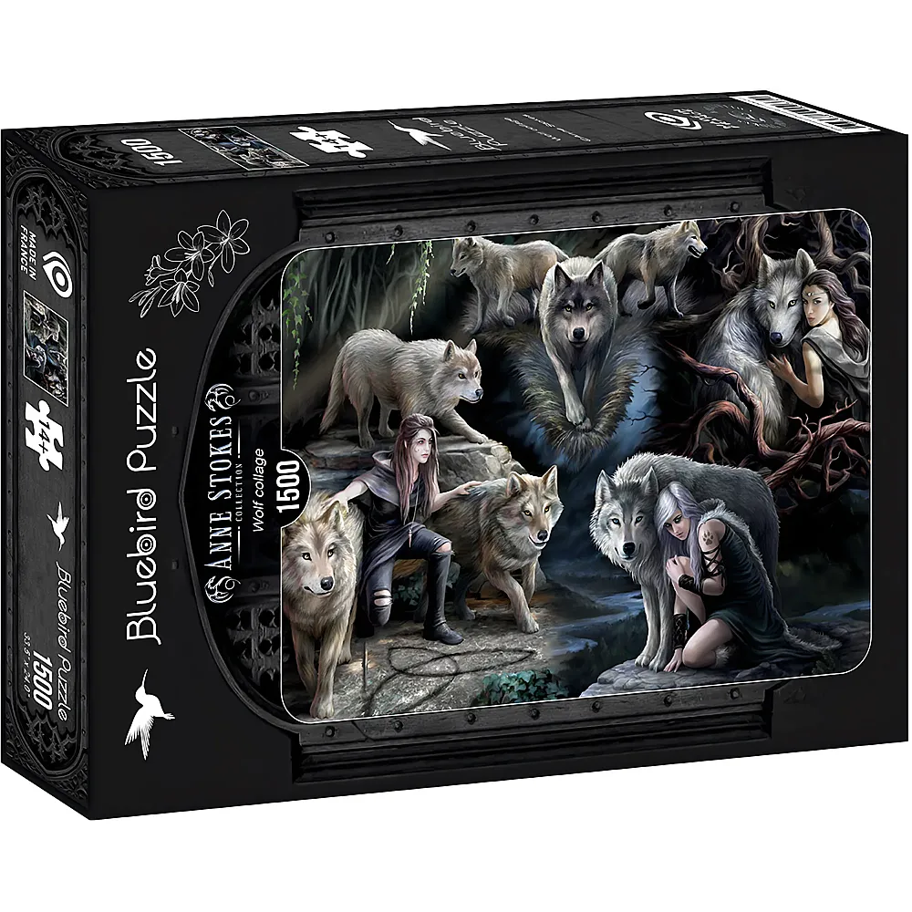 Bluebird Puzzle Anne Stokes Wolf Collage 1500Teile