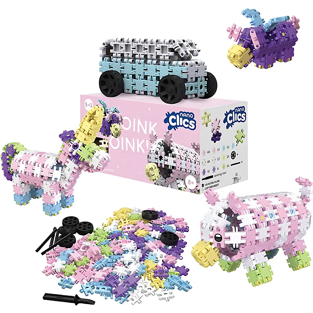 meinspielzeug - Clics Nano Fantasy Builders - 250 Teile | Steckbausteine