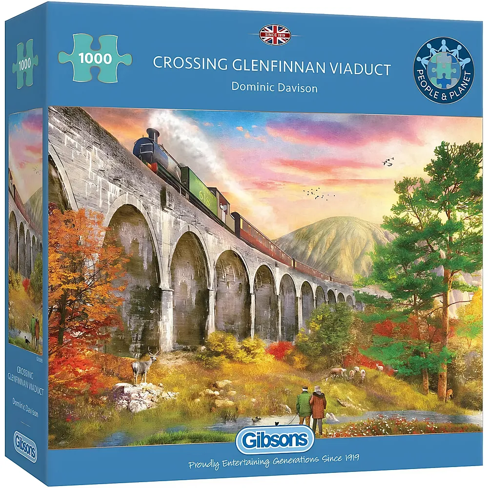 Gibsons Puzzle Dominic Davison �berquerung des Glenfinnan-Viadukts - 1000 Teile
