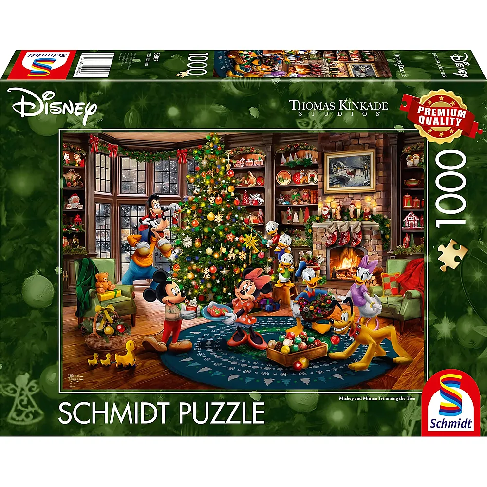 Schmidt Puzzle Thomas Kinkade Mickey & Minnie Trimming The Tree 1000Teile
