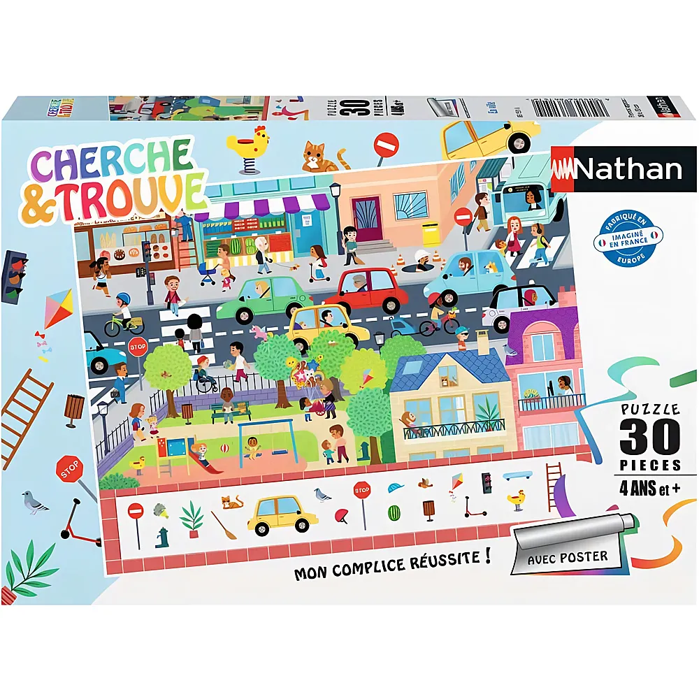Nathan Puzzle Search and Find - The City - 30 Teile