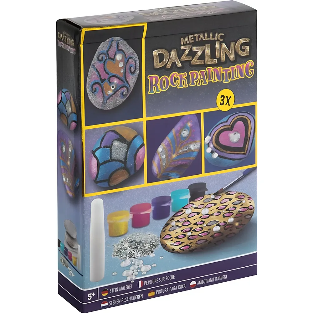 meinspielzeug - Sombo Steine anmalen inkl. 5 Farben, 3 Steine