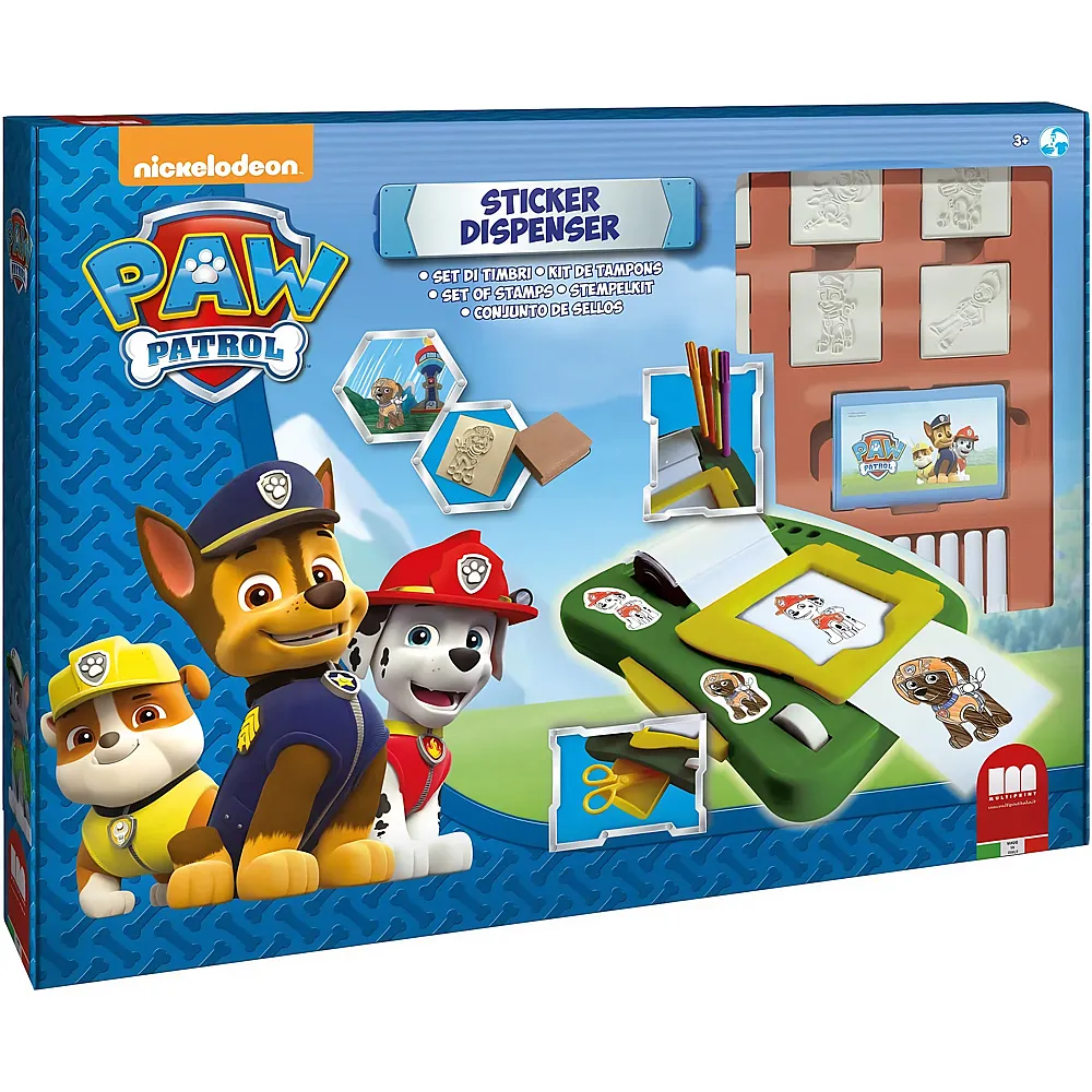 Multiprint Paw Patrol Aufklebermaschinen-Set