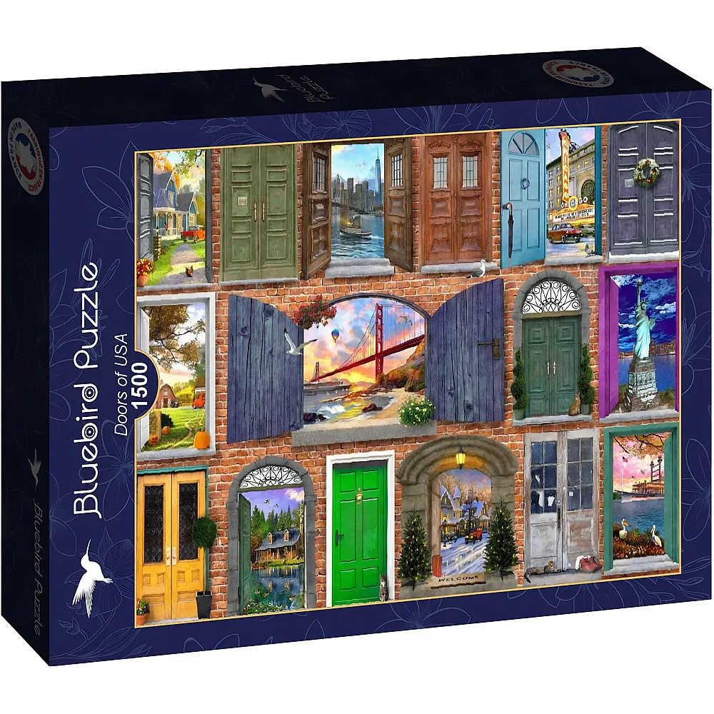 Bluebird Puzzle Dominic Davison Doors of USA - 1500 Teile