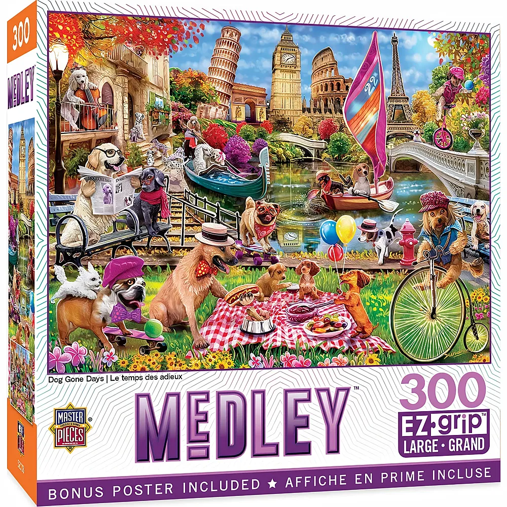 Master Pieces Puzzle Medley Dog Gone Days 300Teile