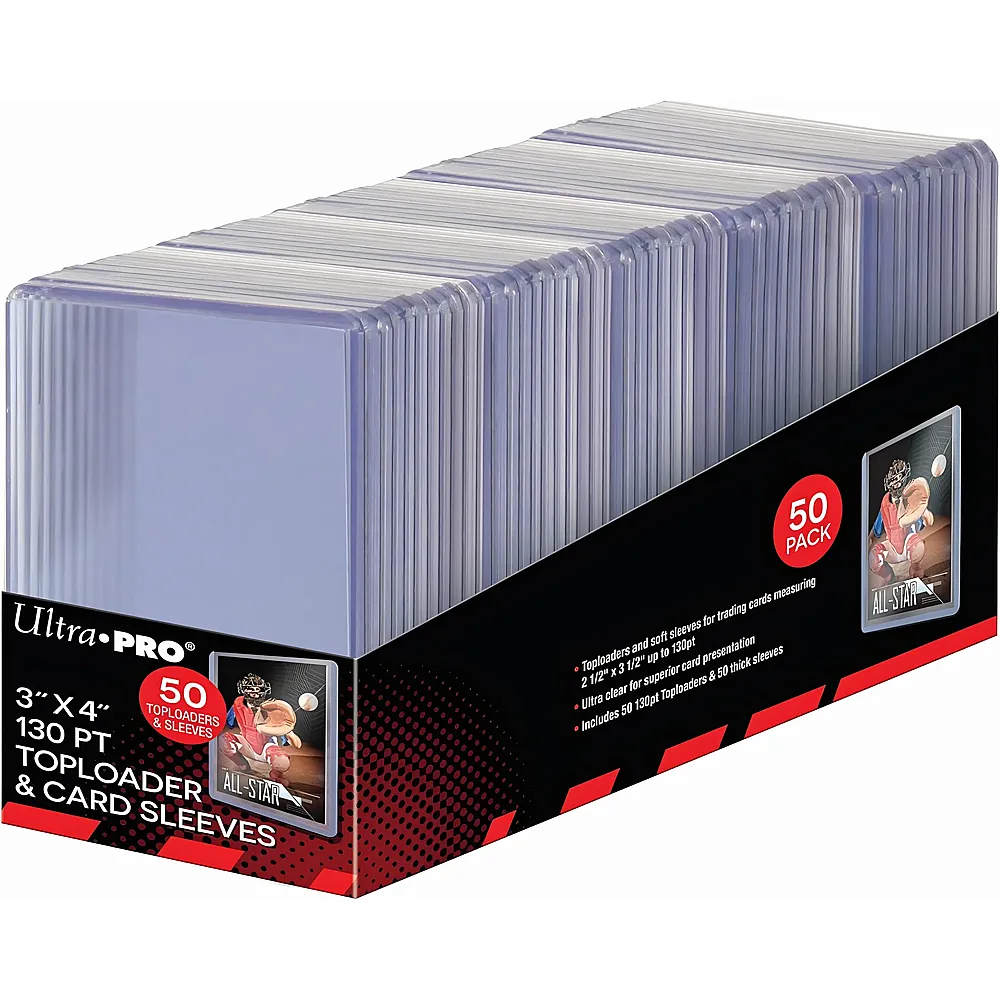 Ultra Pro Toploader Super Thick & Thick Penny Sleeves Bundle 50