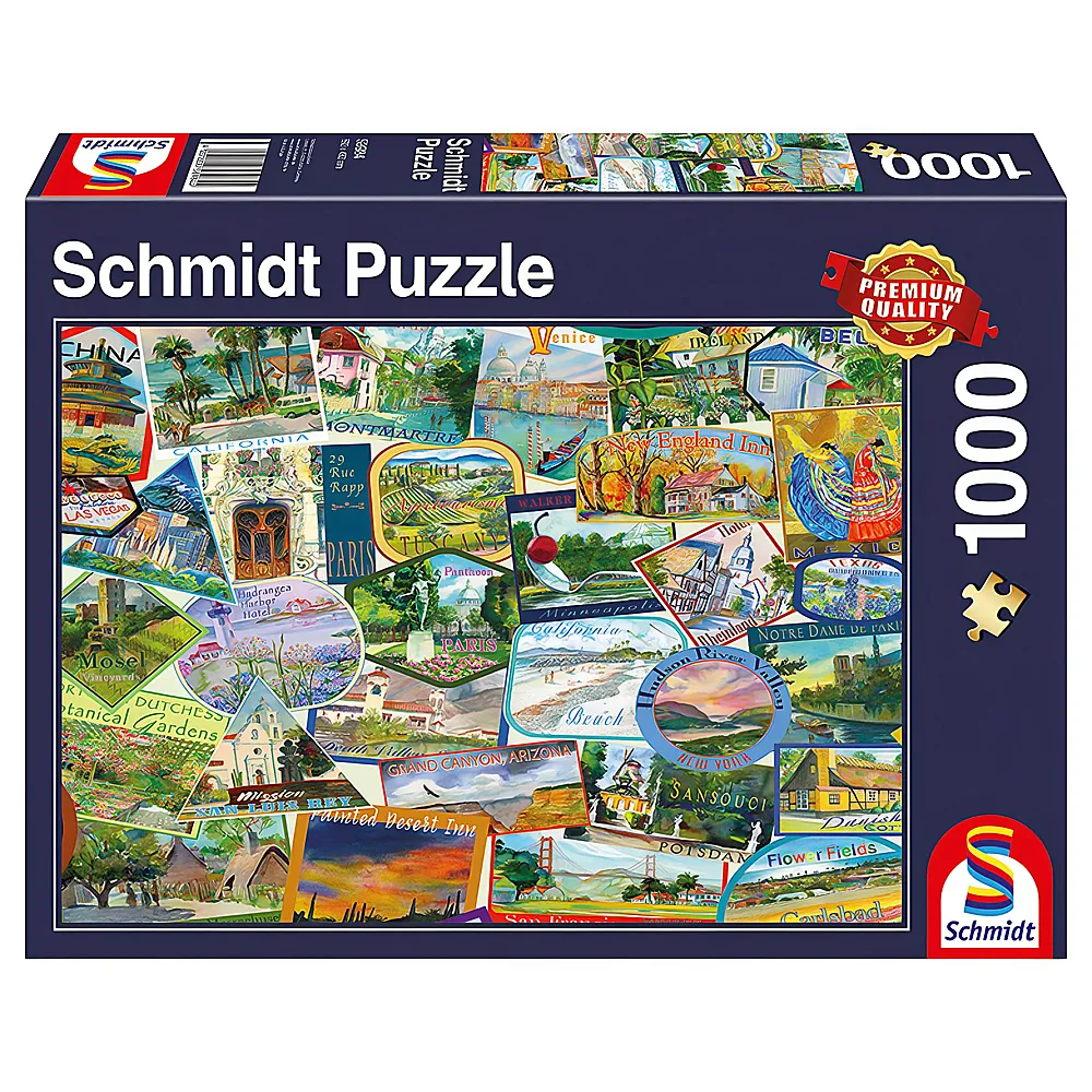 Schmidt Puzzle Reise-Sticker 1000Teile