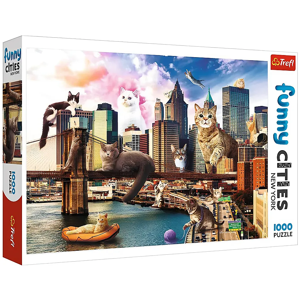 Trefl Puzzle Funny Cities Katzen in New York 1000Teile
