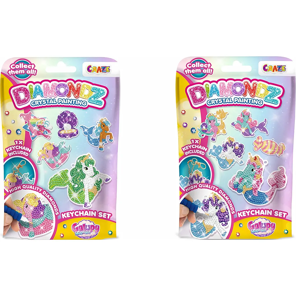 Craze Diamondz Keychain Set Galupy Mermaid