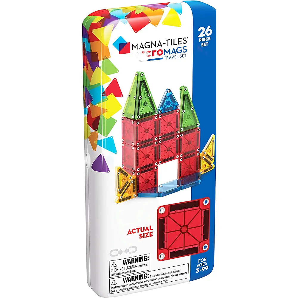 Magna-Tiles microMags Reise-Magnetbauset 26Teile