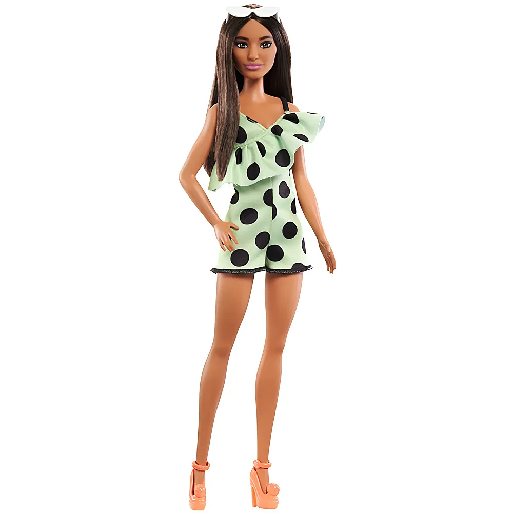Barbie Fashionistas Puppe im lindgr�nen Tupfenkleid