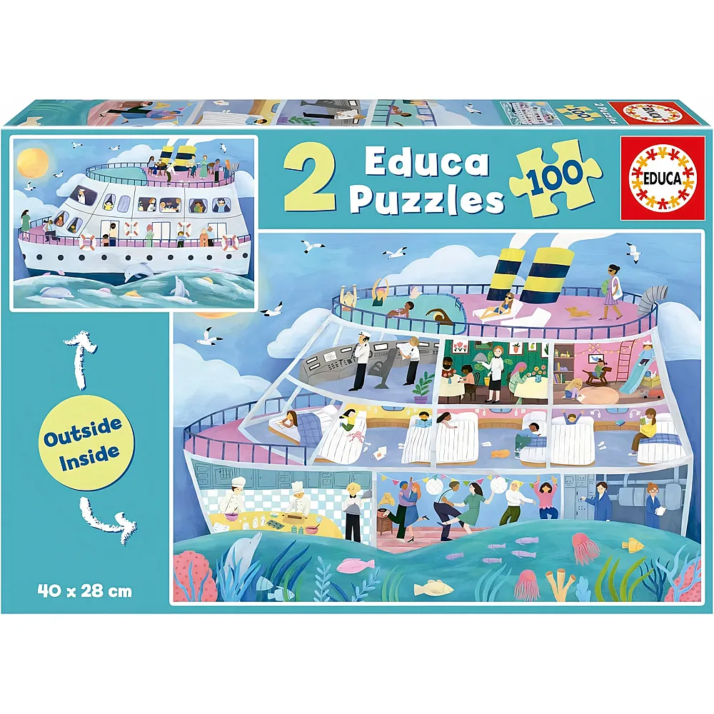 Educa Puzzle Inside/Outside - Vessel - 100 Teile