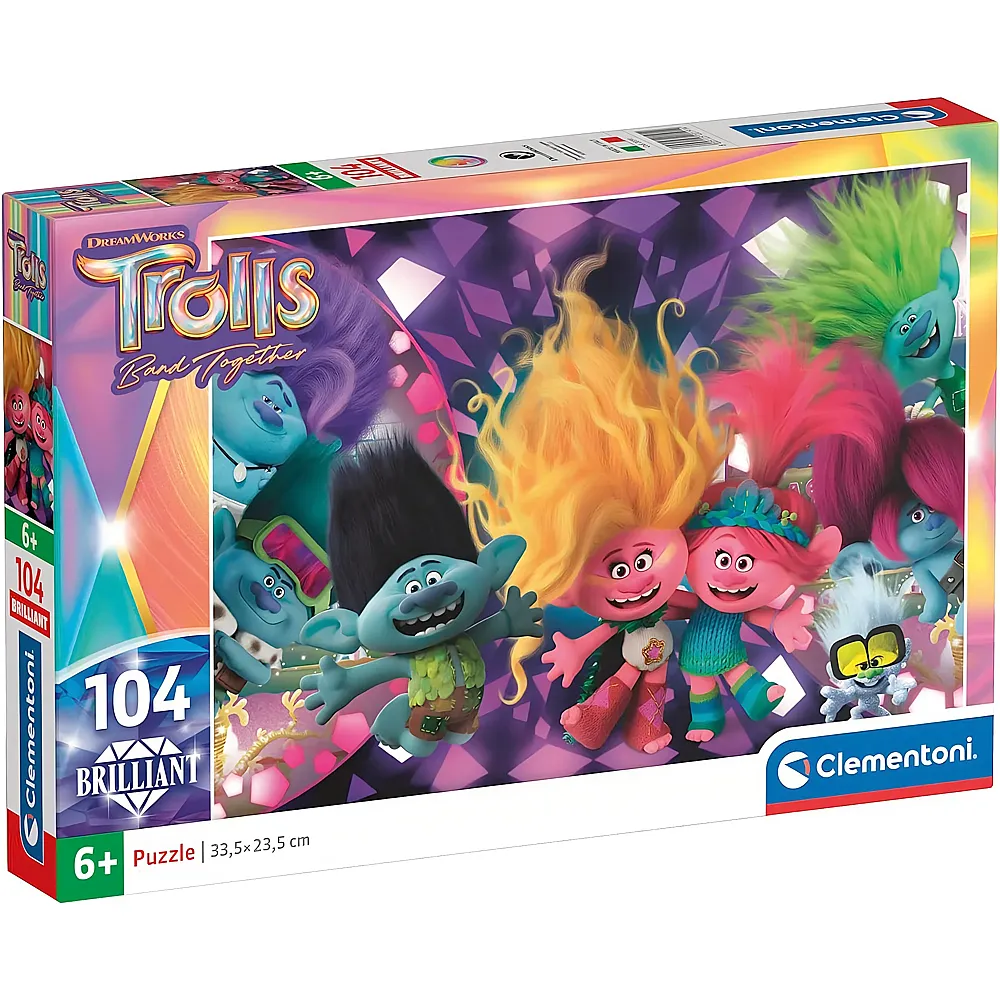 Clementoni Puzzle Brilliant Trolls 3 104Teile