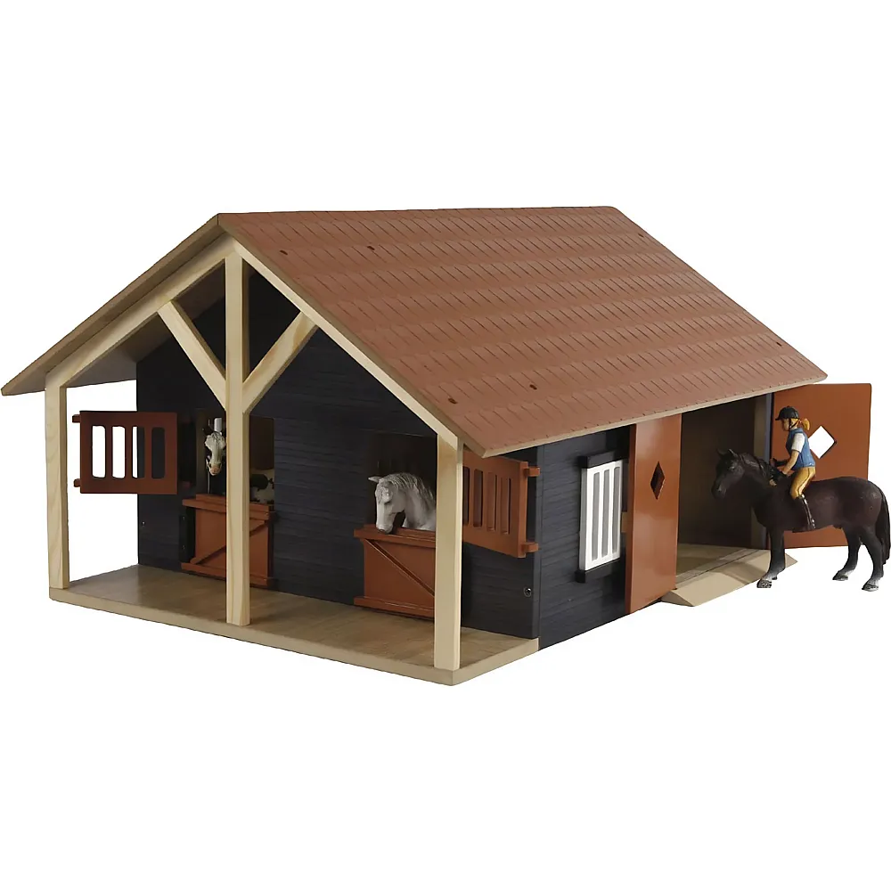 Kids Globe Pferdewaschbox – Maßstab 1:24, 15x18x12 Cm, Mit Dusche & Ablagen, Für Playmobil & ähnliche Figuren