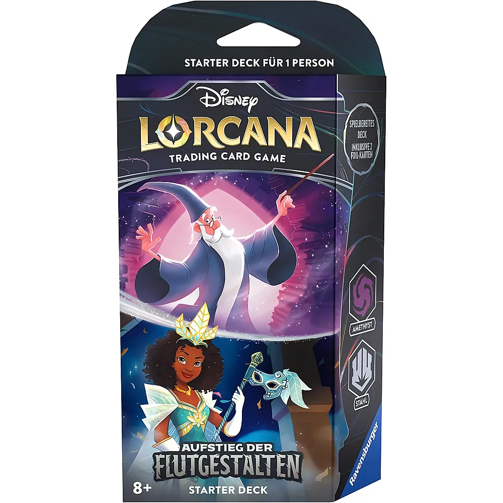 Ravensburger Disney Lorcana Aufstieg der Flutgestalten - Starter Deck Amethyst und Stahl - Deutsch