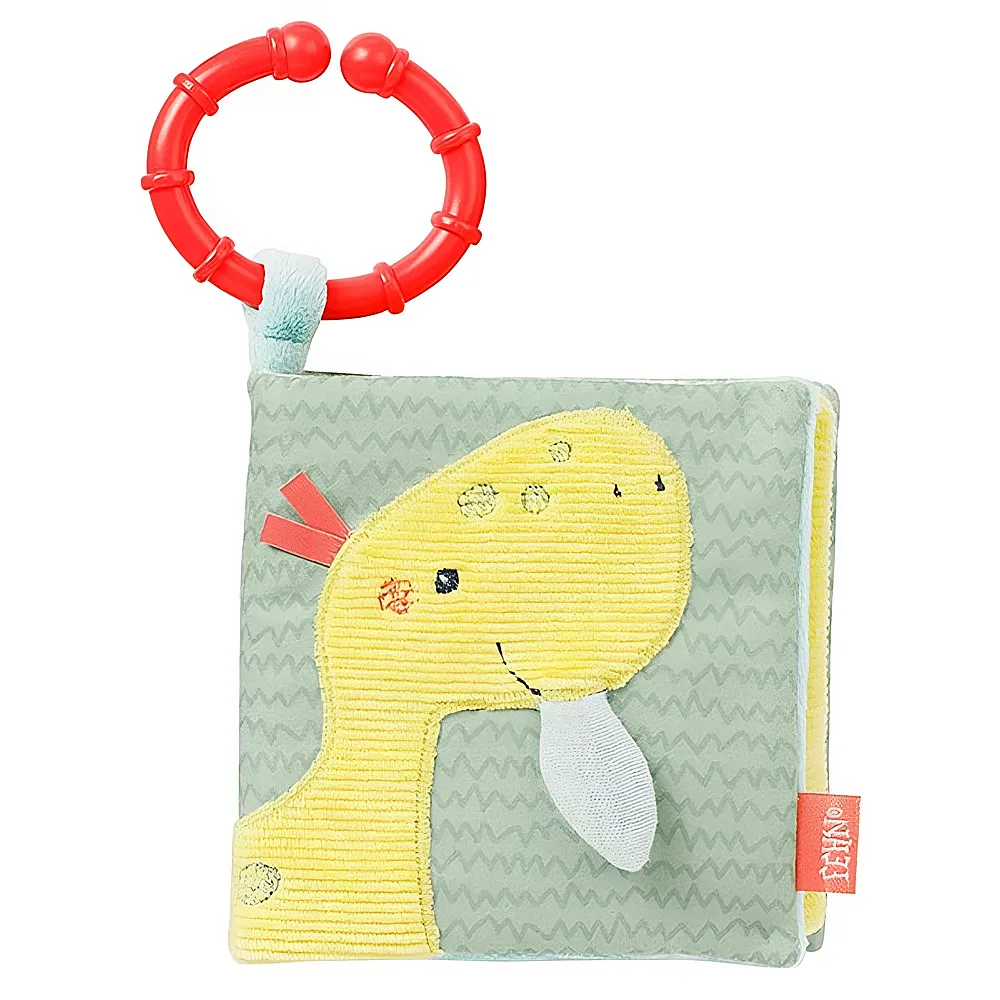 Fehn Stoffbuch Happy Dino 11x11cm