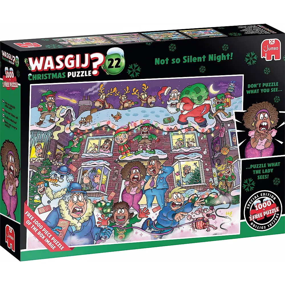 Jumbo Puzzle WASGIJ Christmas 22 Not So Silent Night - 1000 Teile