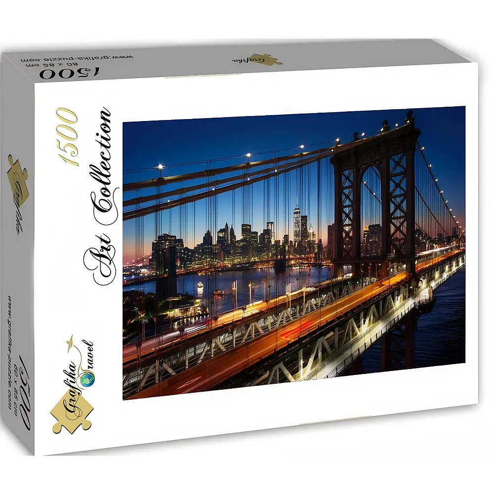 Grafika Puzzle Art Collection Grafika Travel Brooklyn Bridge, Manhattan, New York - 1500 Teile
