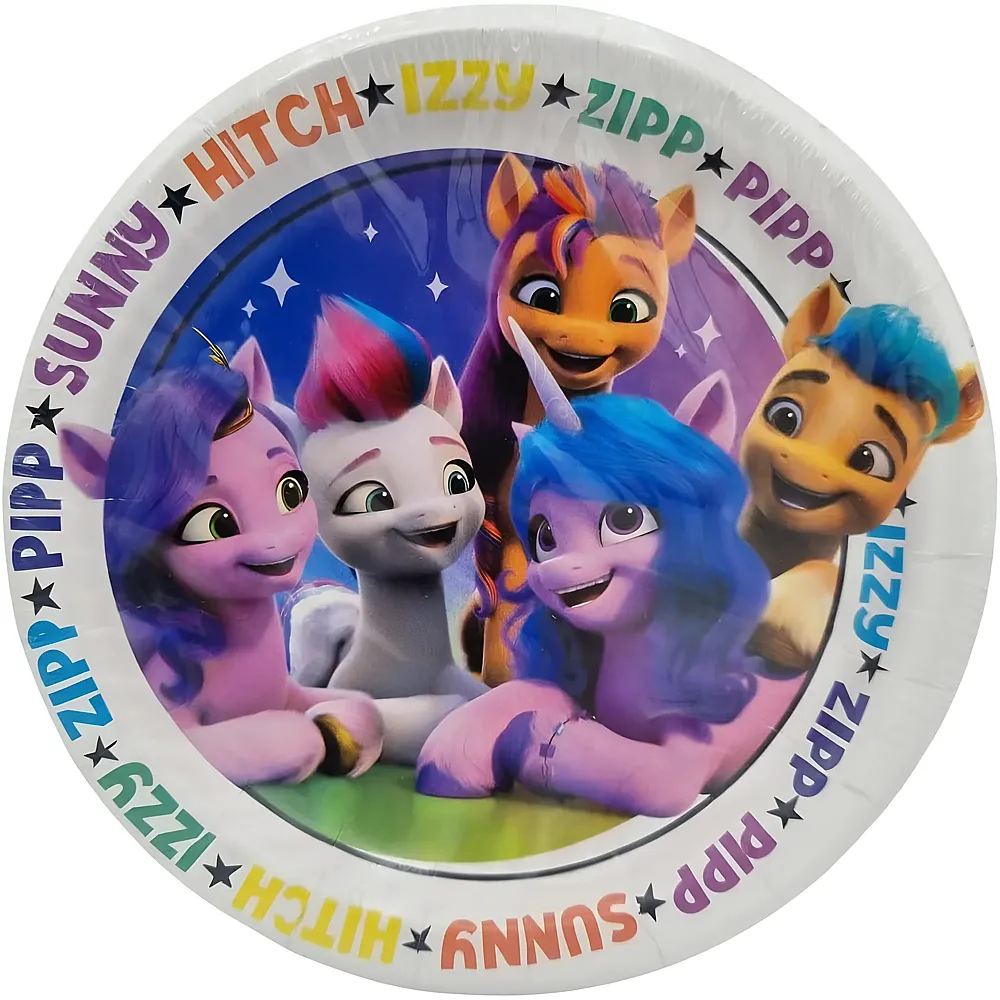 BeenSmile My Little Pony Assiette jetable 18 cm - 8 pi�ces
