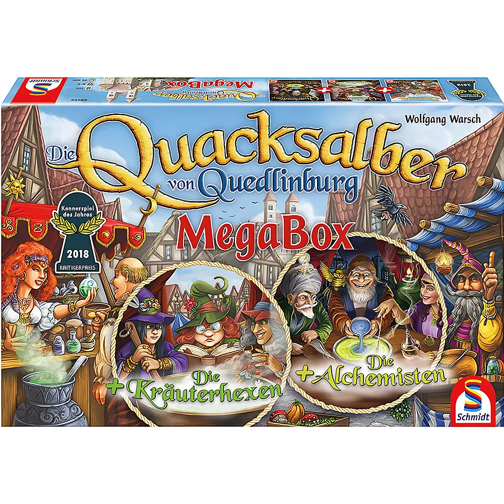 Schmidt Spiele Quacksalber Mega Box DE | Familienspiele