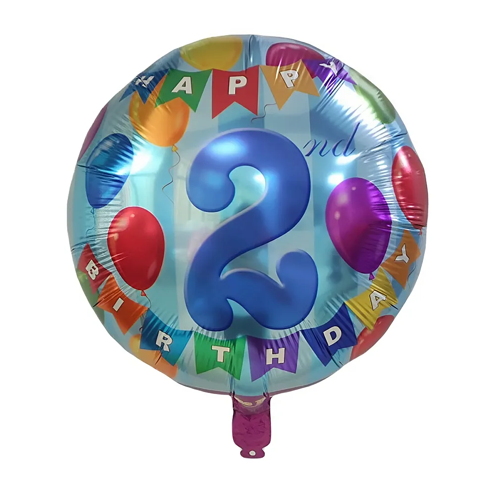 Riethmller Folienballon Zahl 2 | Kindergeburtstag