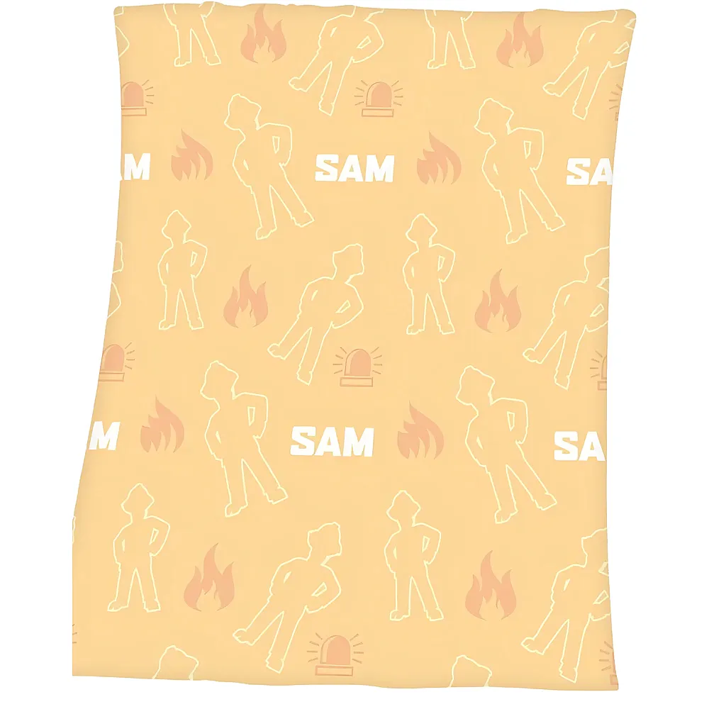 Herding Feuerwehrmann Sam - Glow in the Dark - Wellsoft-Flauschdecke - 130 x 160 cm