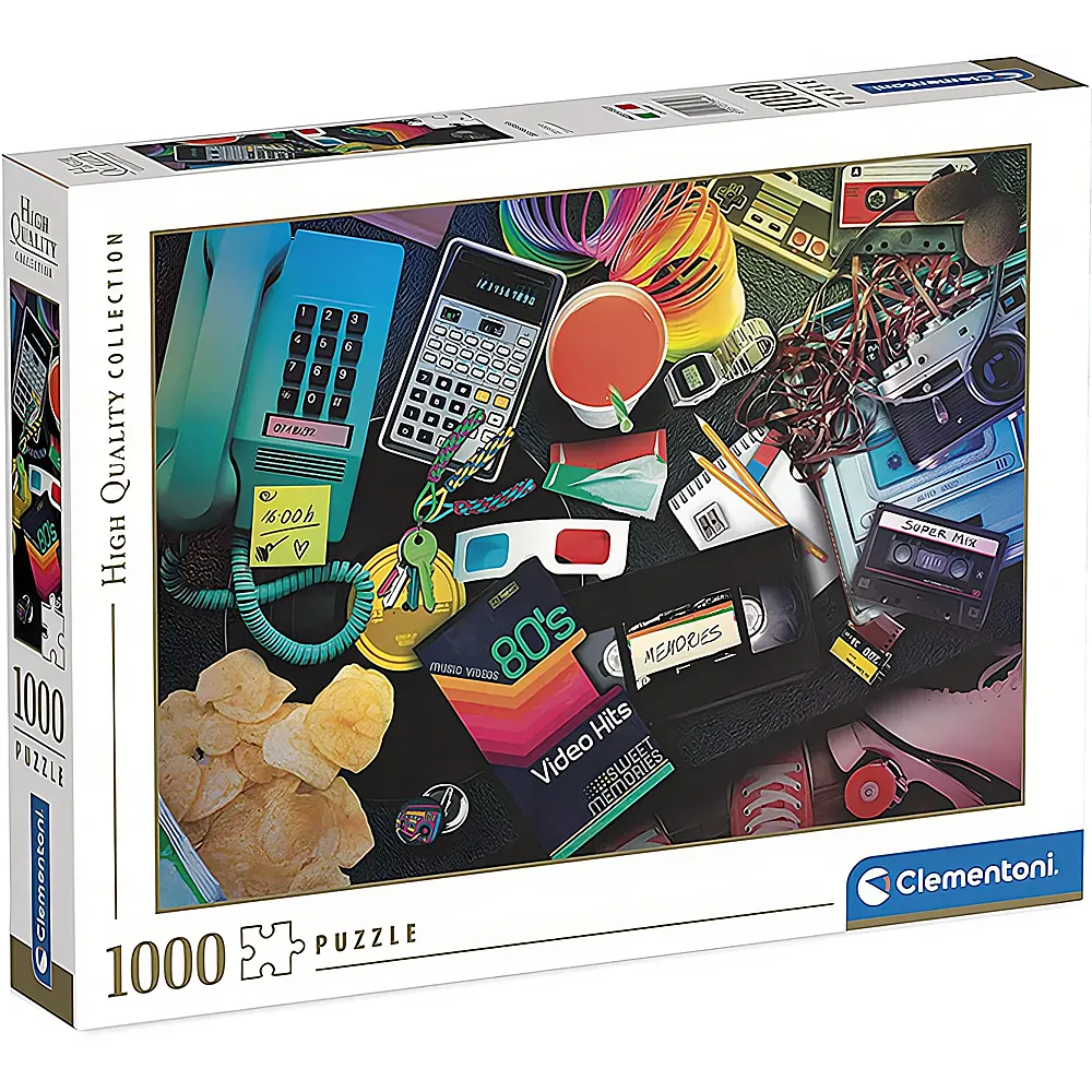 Clementoni Puzzle High Quality Collection Nostalgia 80s 1000Teile