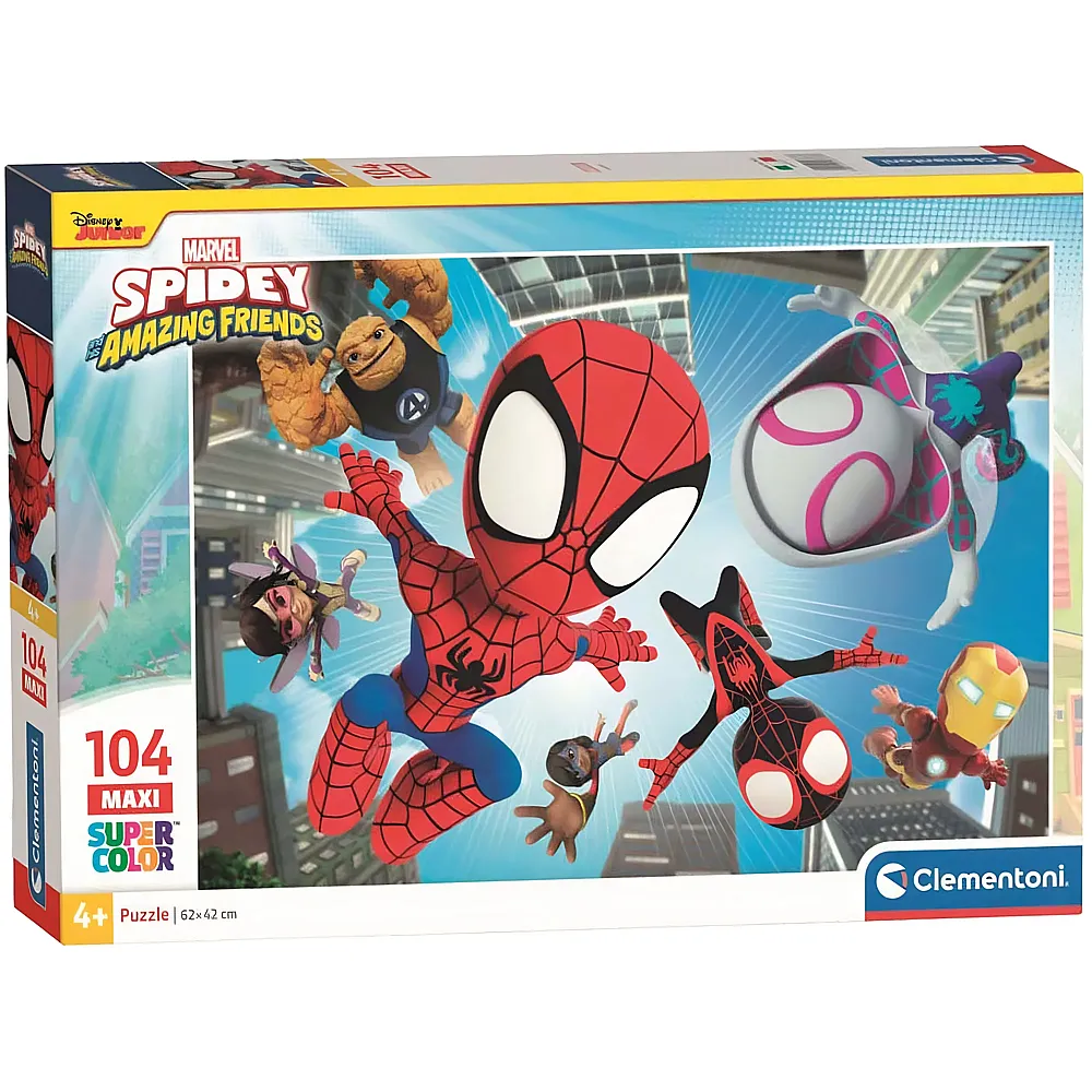 Clementoni Puzzle Supercolor Maxi Spiderman Spidey and His Amazing Friends 104Teile