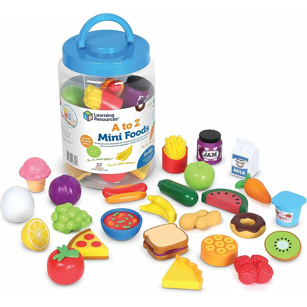 Learning Resources A bis Z Mini-Alphabet-Lebensmittel - 27 Teile