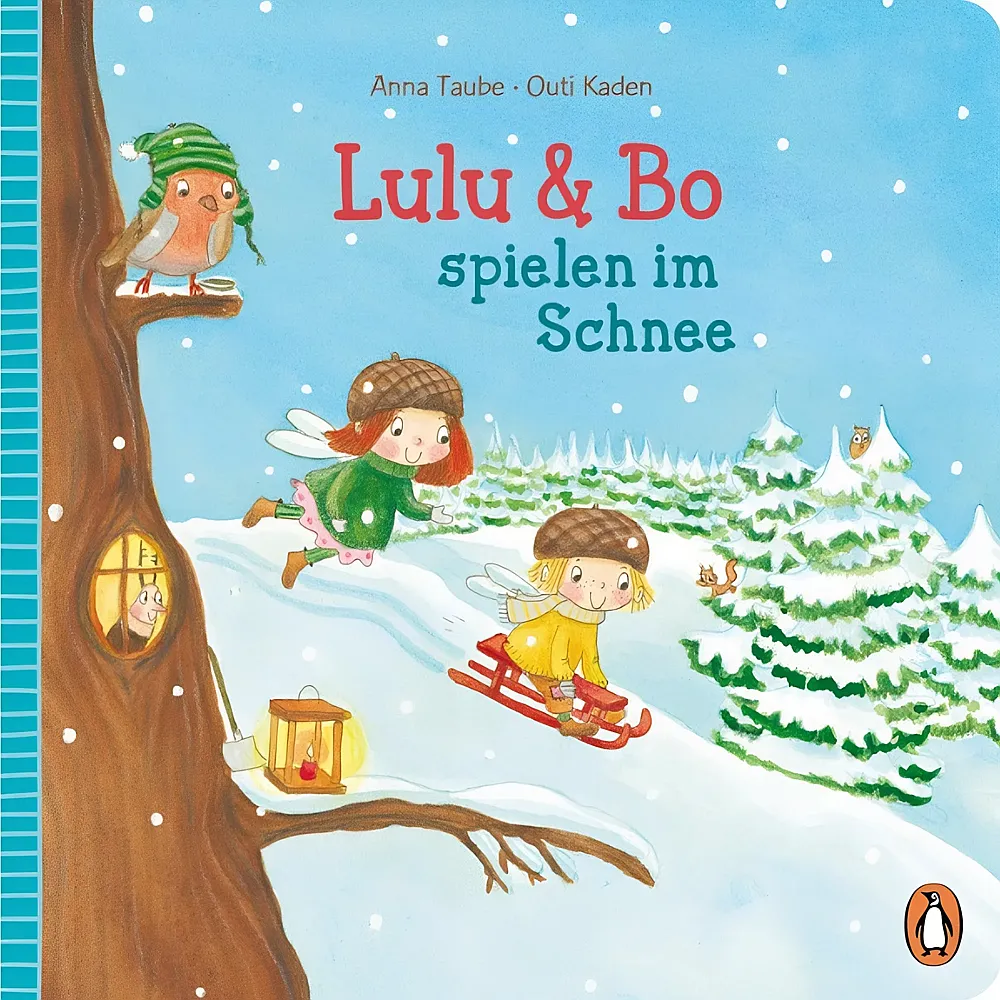 Penguin Lulu & Bo spielen im Schnee