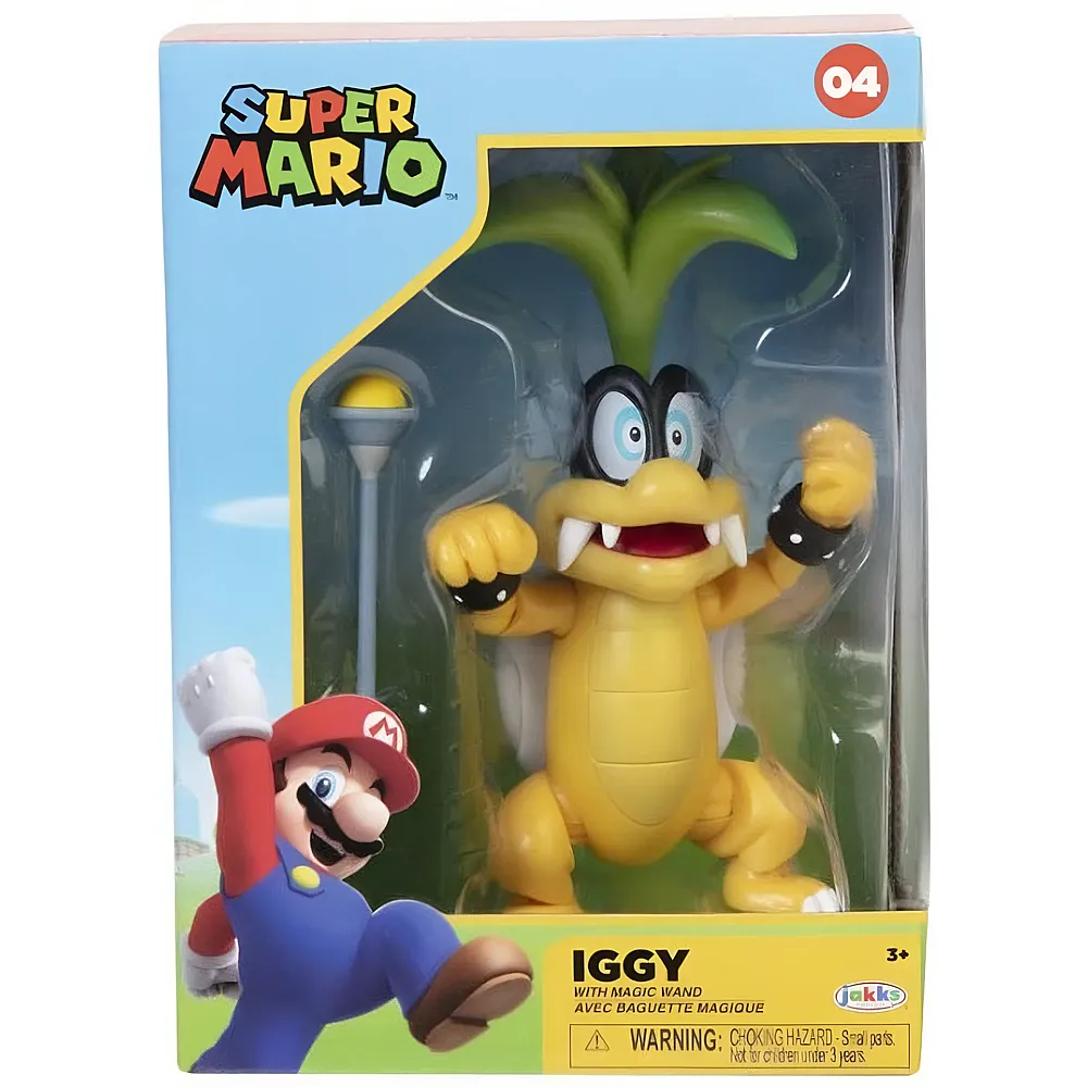 JAKKS Pacific Nintendo: Iggy Koopa - Figur 10 cm
