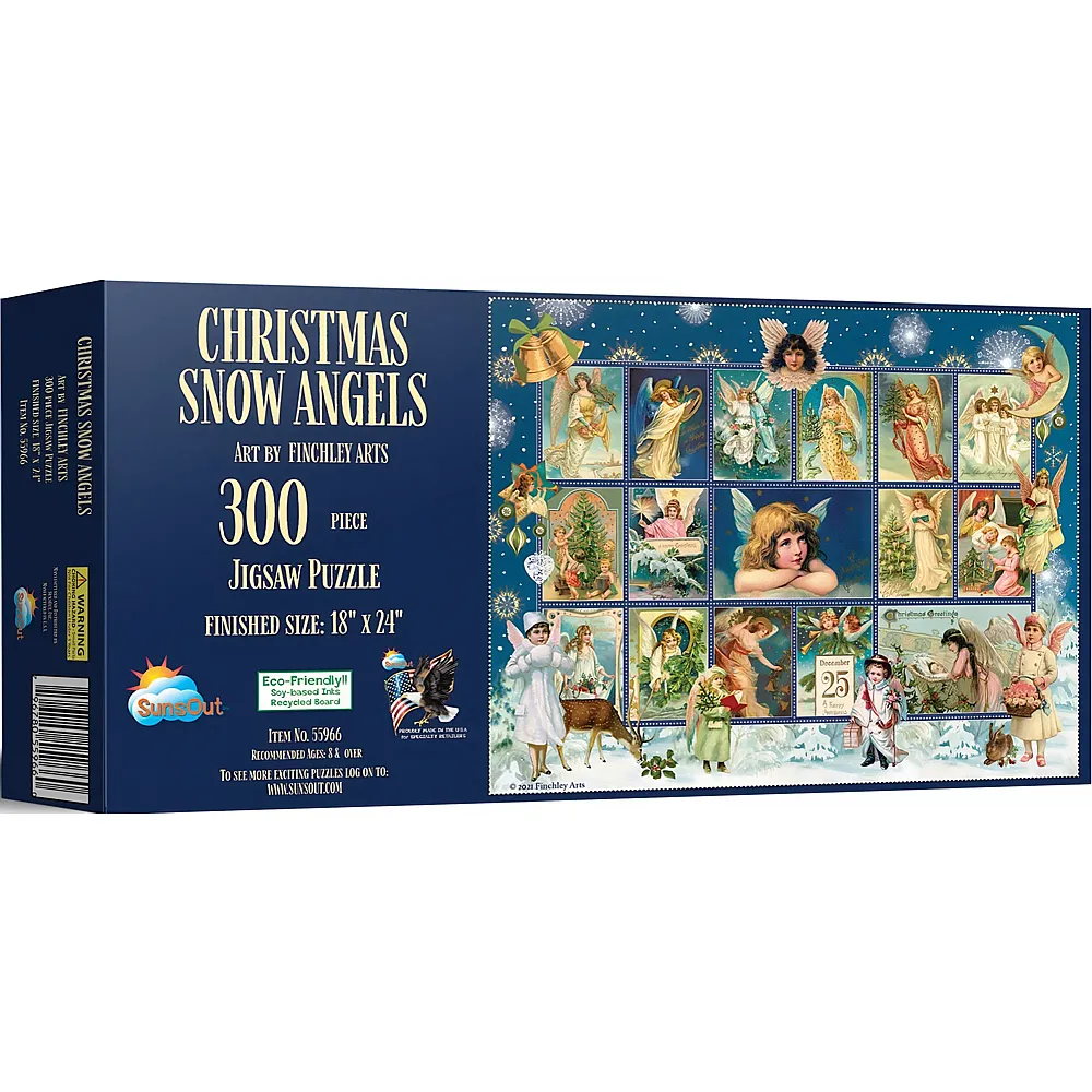SunsOut Puzzle Christmas Snow Angels - 300 Teile