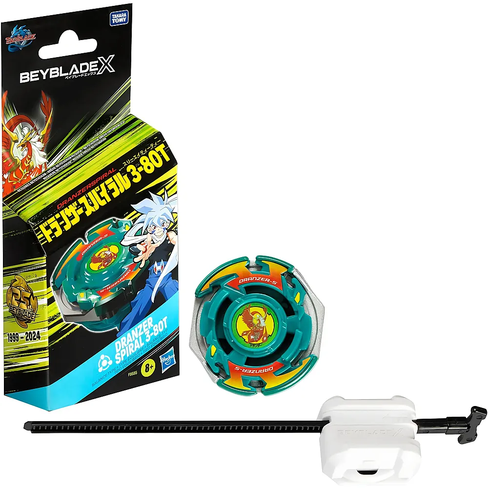 Beyblade Dranzer Spiral 3-80T Anniversary X-Over Kreisel und Starter