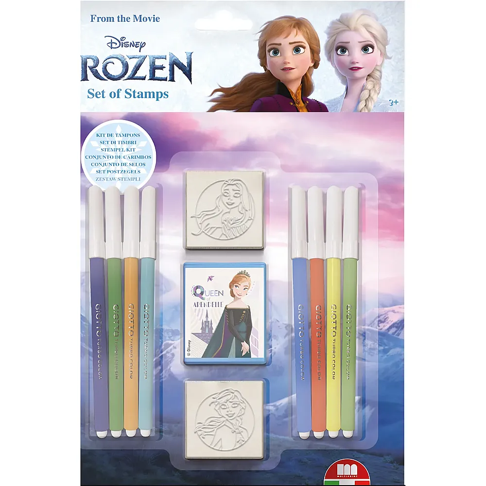 Multiprint Disney Frozen Filzstifte & Stempel Set 11Teile | Malsets