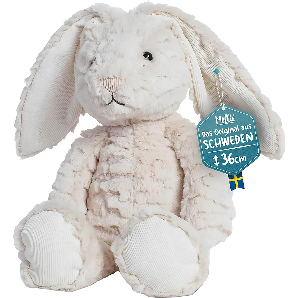 meinspielzeug - Mollis Kuschelhase Weiss 36cm | Hasen Pl�sch