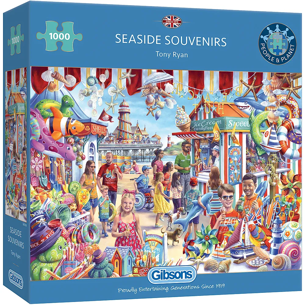 Gibsons Puzzle Tony Ryan Seaside Souvenirs 1000Teile