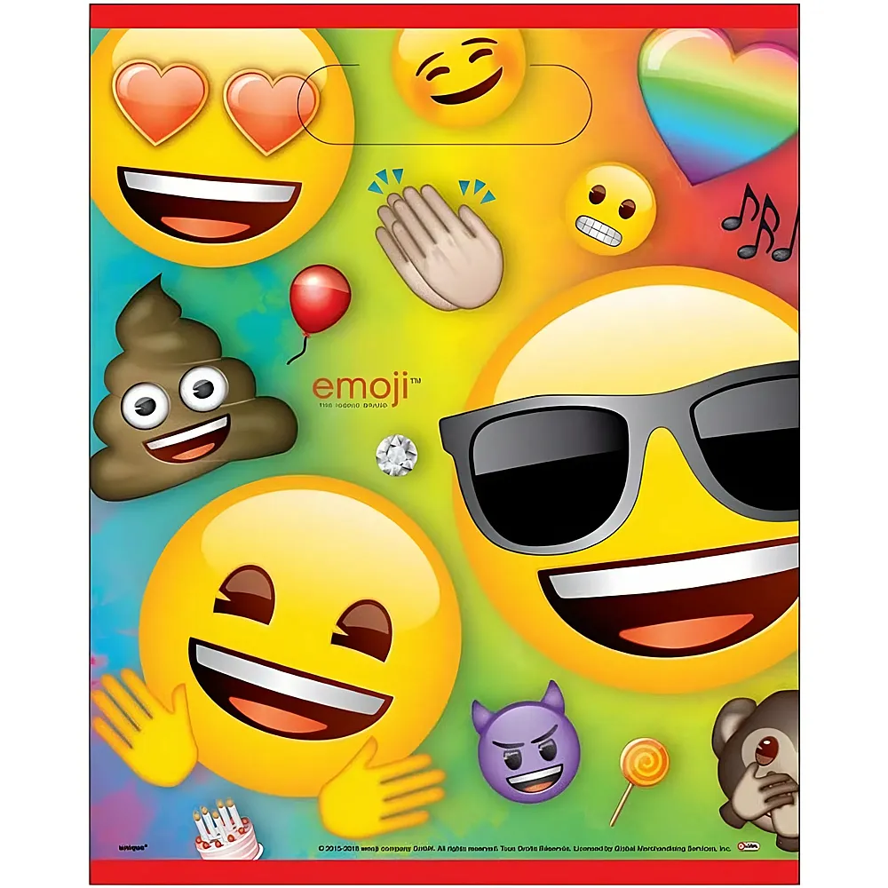 Haza Witbaard Partybeutel Emoji 8Teile