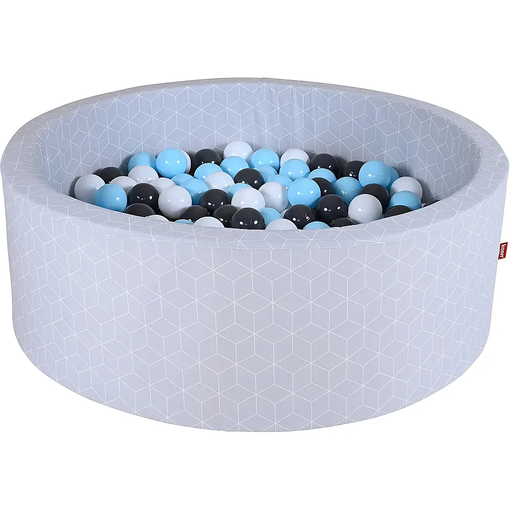 Knorrtoys B�llebad soft - Geo cube grey - Suche
