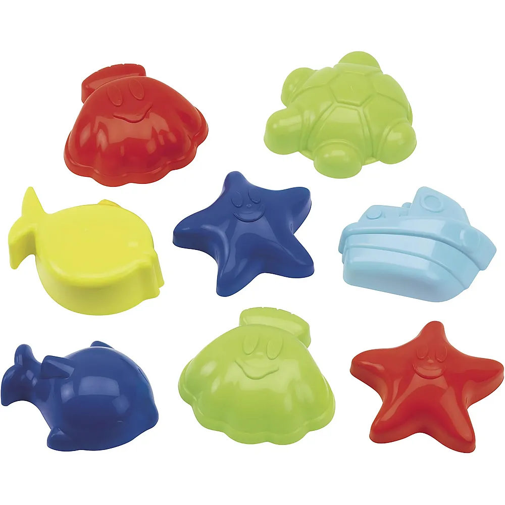 Ecoiffier Ocean sand moulds - 8 pieces