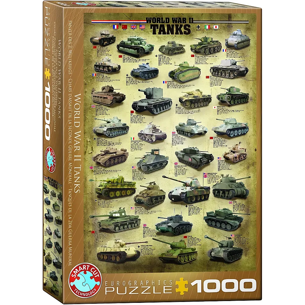 Eurographics Puzzle Panzer des zweiten Weltkrieges - 1000 Teile | Puzzle 1000 Teile