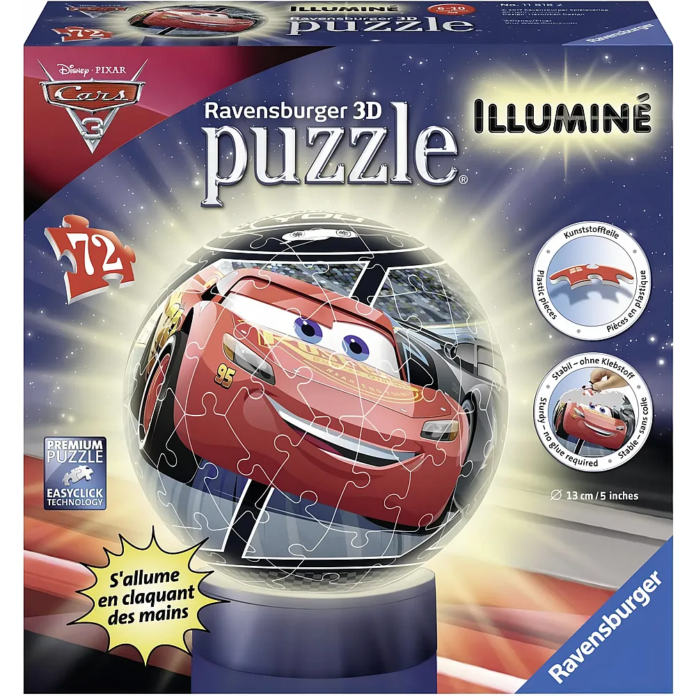 Ravensburger 3D Nacht-Licht Puzzle - Cars 3
