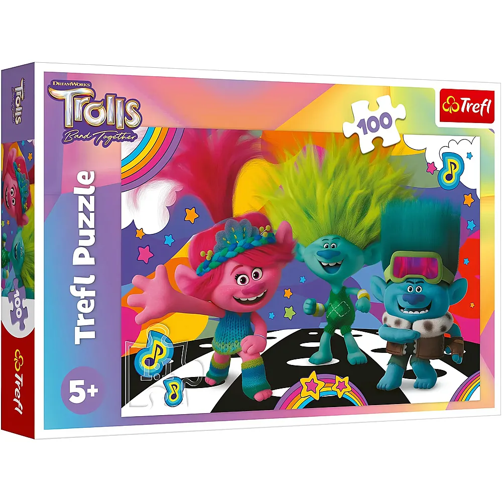 Trefl Puzzle Trolls Band Together - 100 Teile