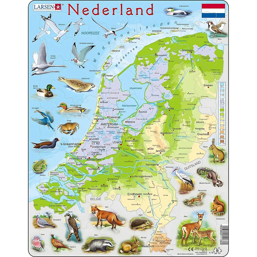 Larsen Puzzle Niederlande - 68 Teile