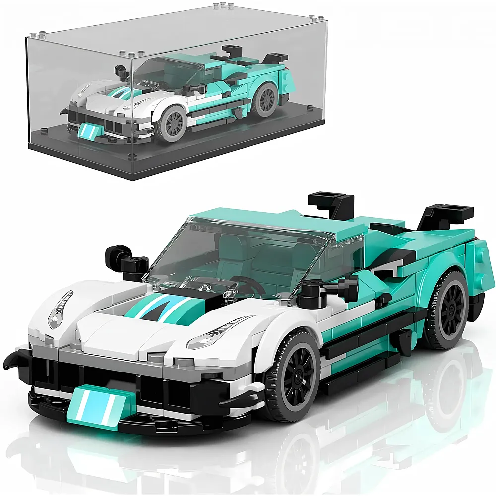 Mould King Speed Champion Supersportwagen F8XX mit Acryl Vitrine 27085