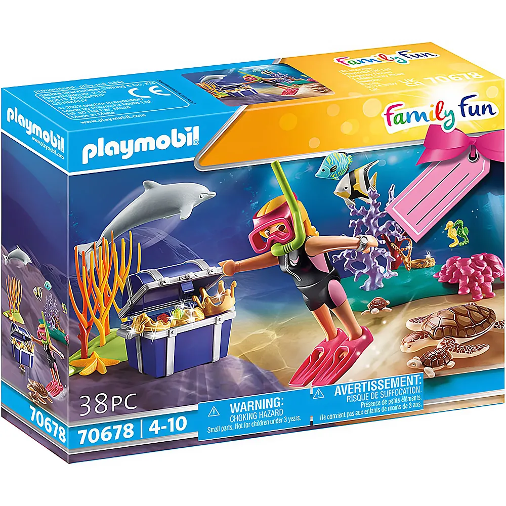 PLAYMOBIL FamilyFun Geschenkset Schatztaucherin 70678
