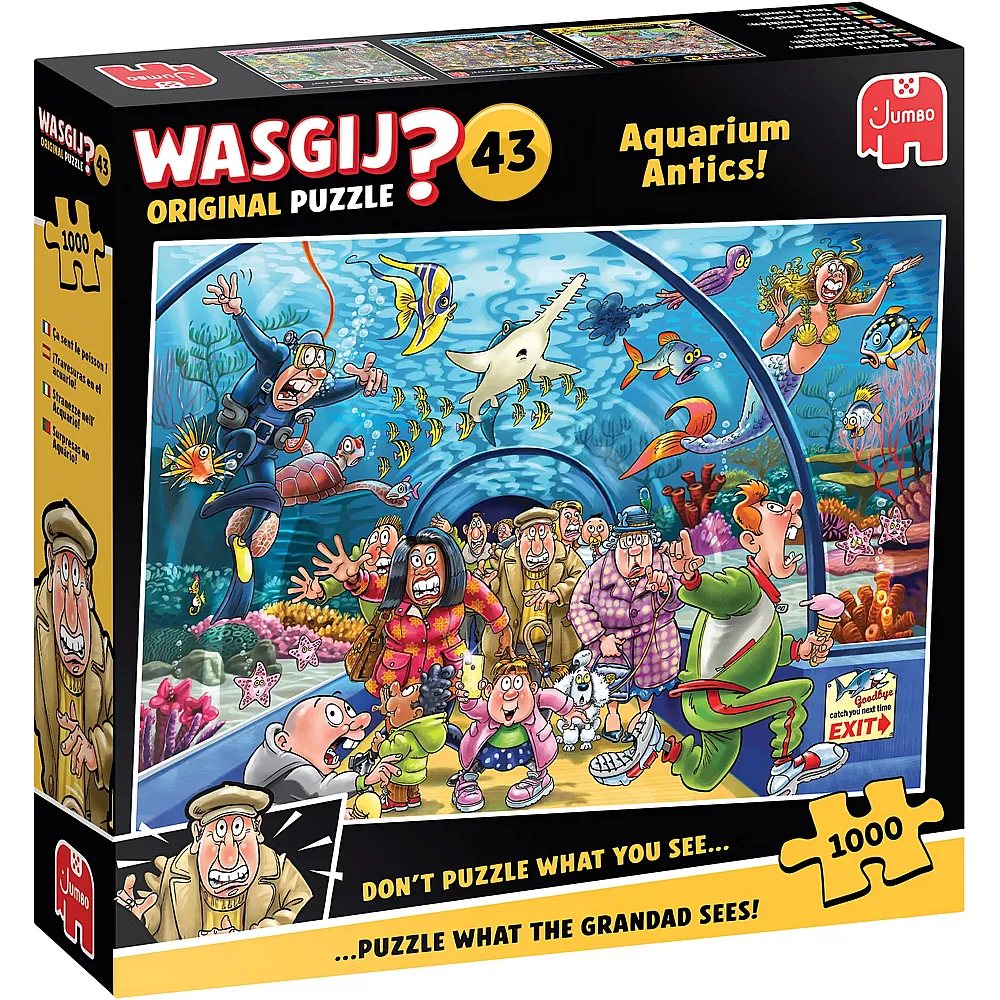 meinspielzeug - Jumbo Puzzle WASGIJ Original Aquarium Antics 1000Teile | Puzzle 1000 Teile
